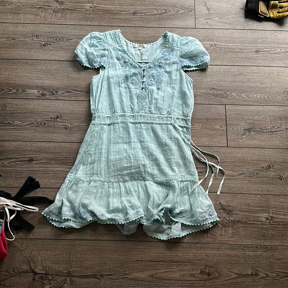 Blue mini LOVESHACKFANCY dress